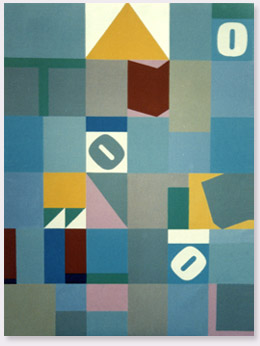 Ermanno Leinardi 1998 olio su tela cm 30 x 95